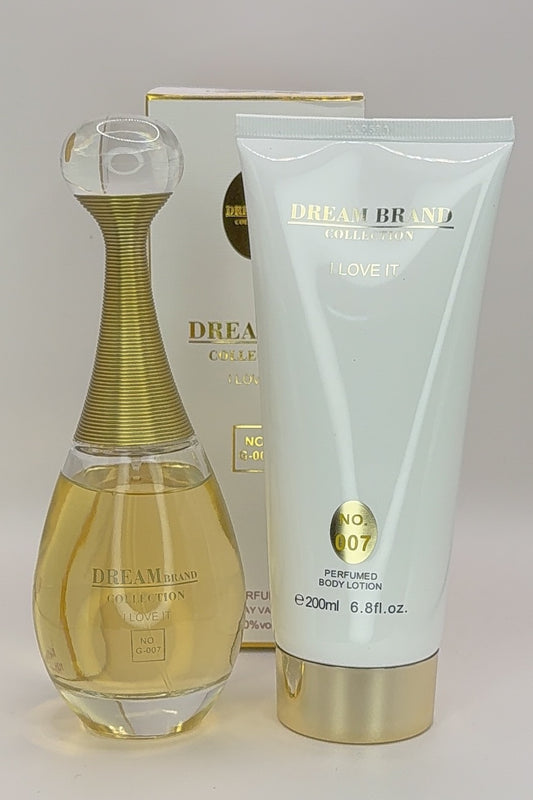 Kit 007 - Hidratante + Perfume 25ml - Eu adoro